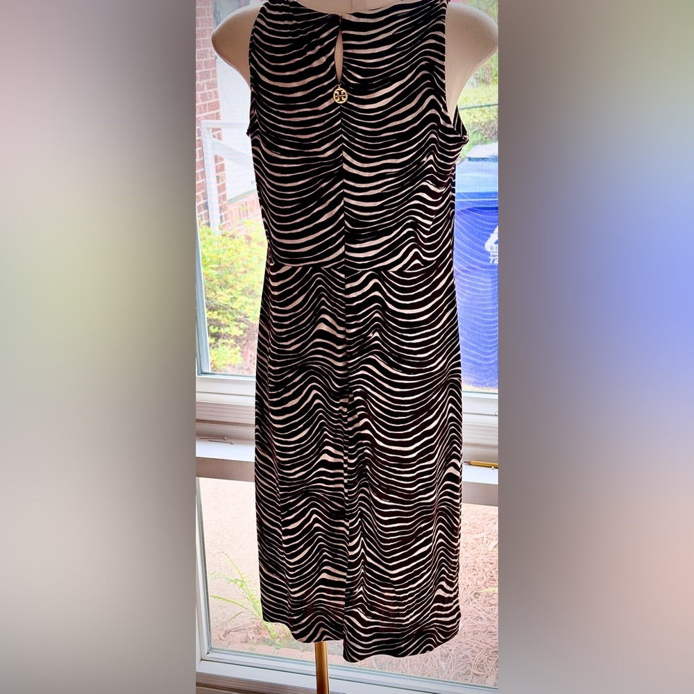 Tory Burch Dress Zebra Print Size Small Silk Like New - Picture 3 of 7